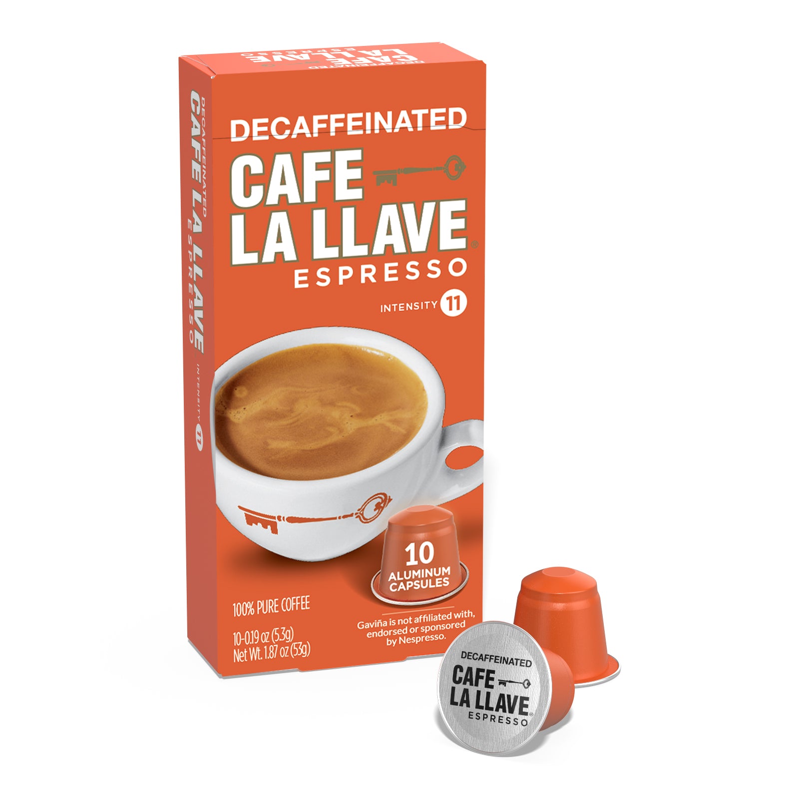 Café La Llave Aluminum Decaf Espresso Capsules